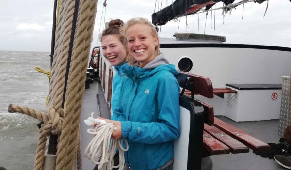 Dutch staff on a sailboat