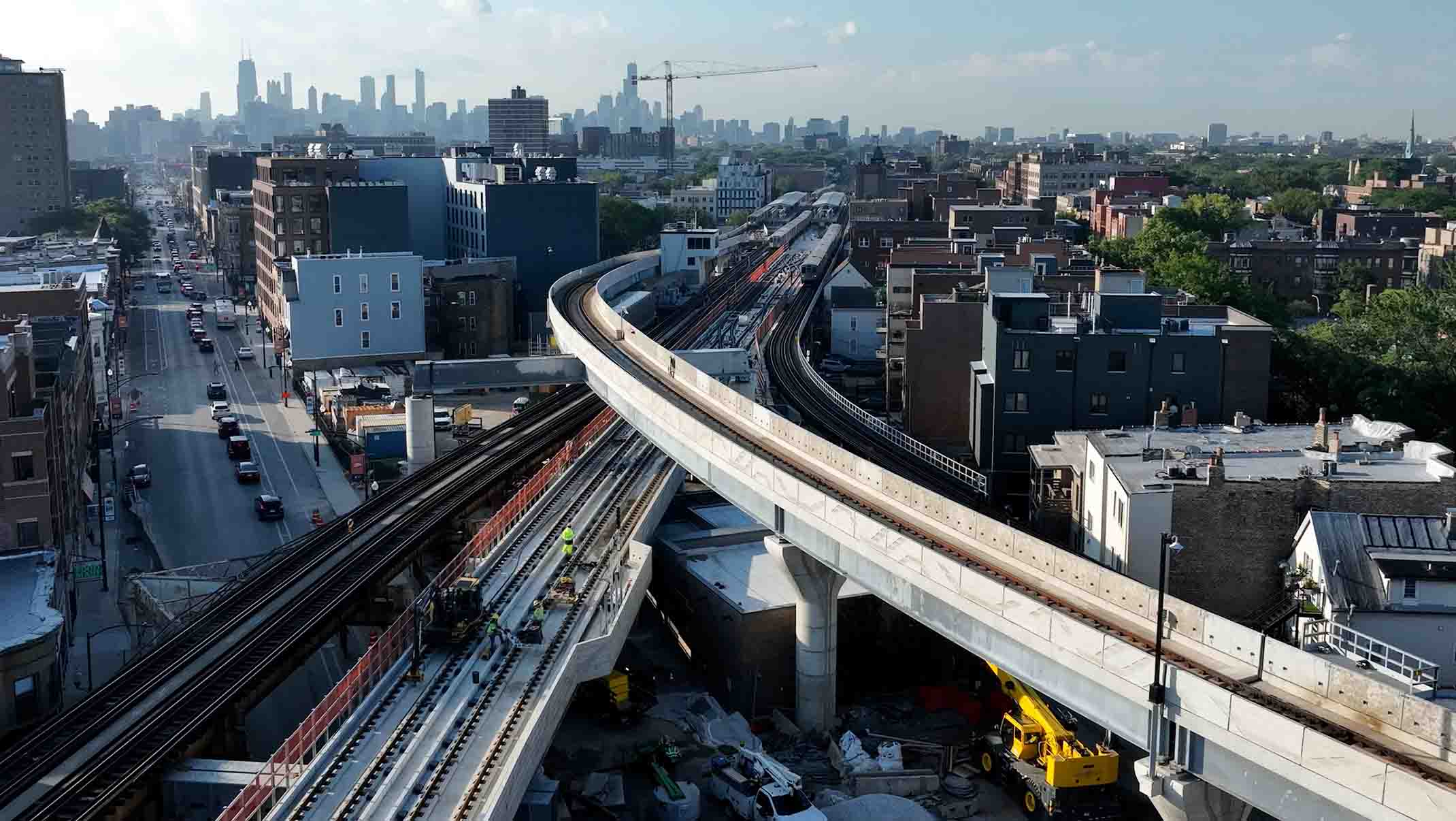 Transit line in Chicago