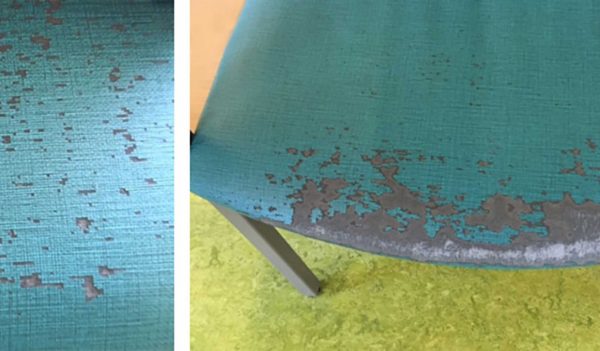 fabric worn chair