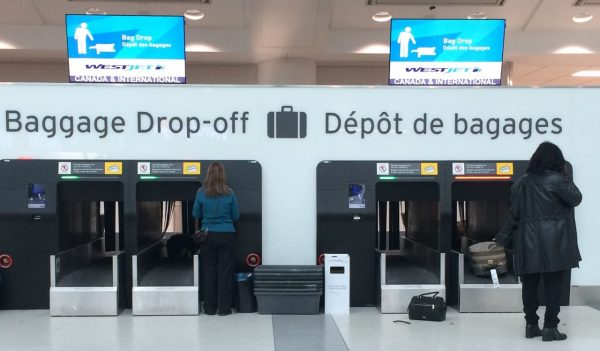 Airport self service bag drop
