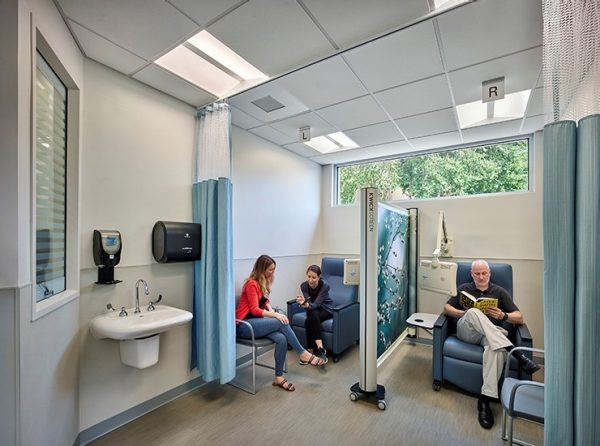 modular exam rooms with chairs