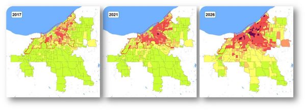 Three WARi (Weighted Average Residential Index) graphs.
