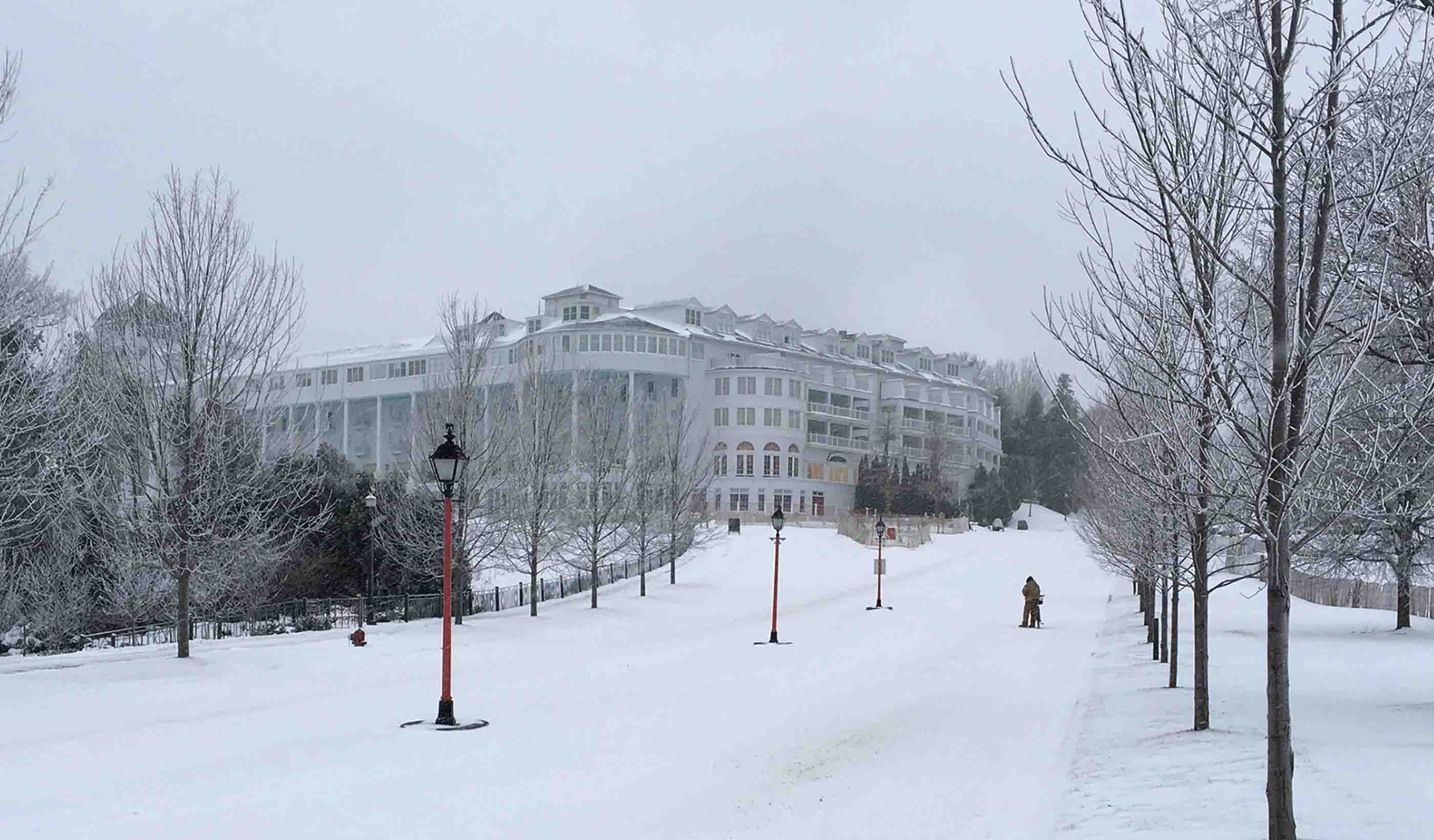 The charms and challenges of working on Mackinac Island include winter and water