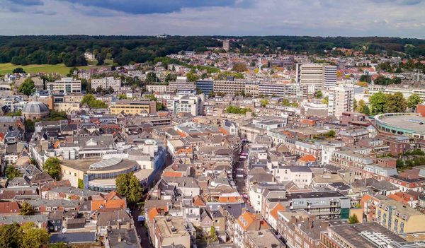 Aerial view of the Dutch city Arnhem
