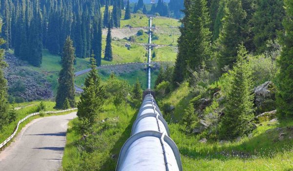 Pipeline in mountain region