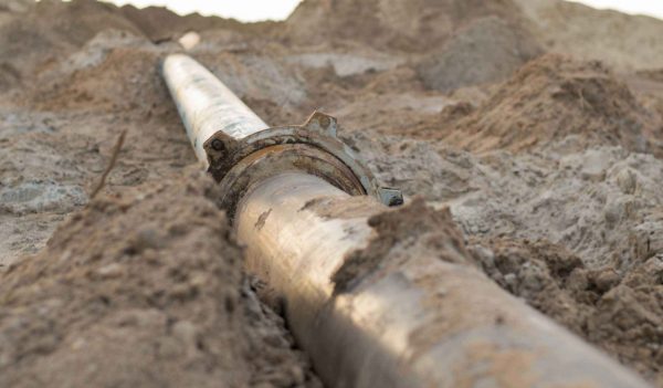 Damaged pipeline