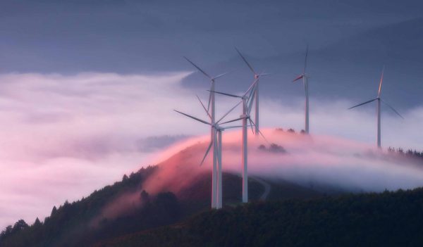 renewable energy with wind turbines