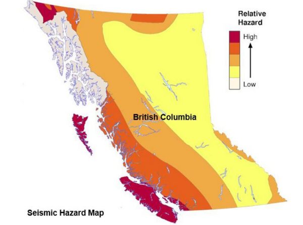 BC Seismic Hazard Map