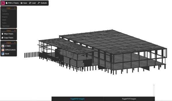 3D design model  of a new aquatic centre.