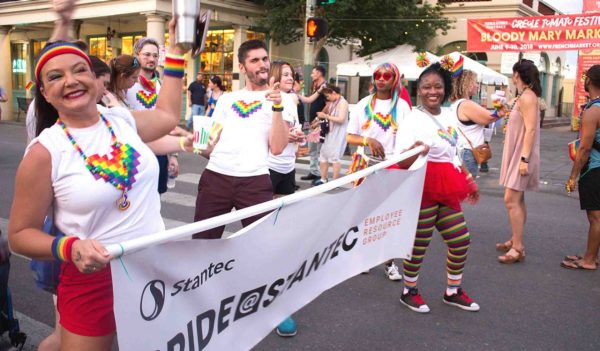 Stantec team participating in pride parade