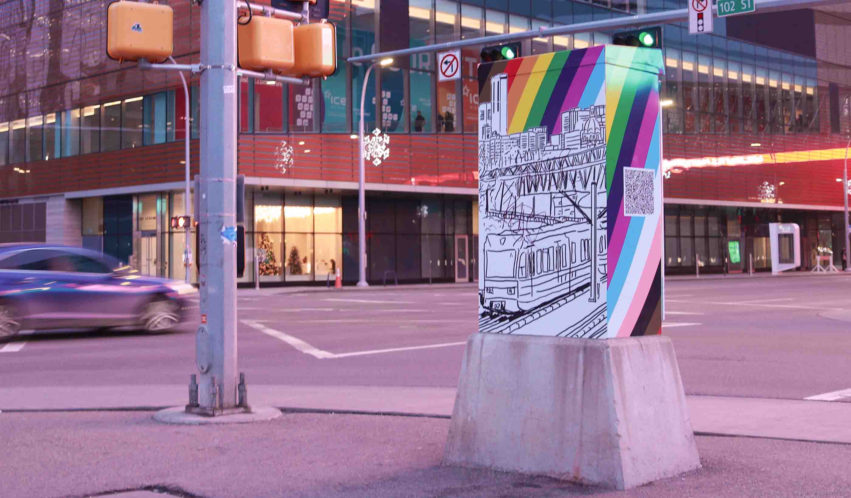 Edmonton traffic control box murals