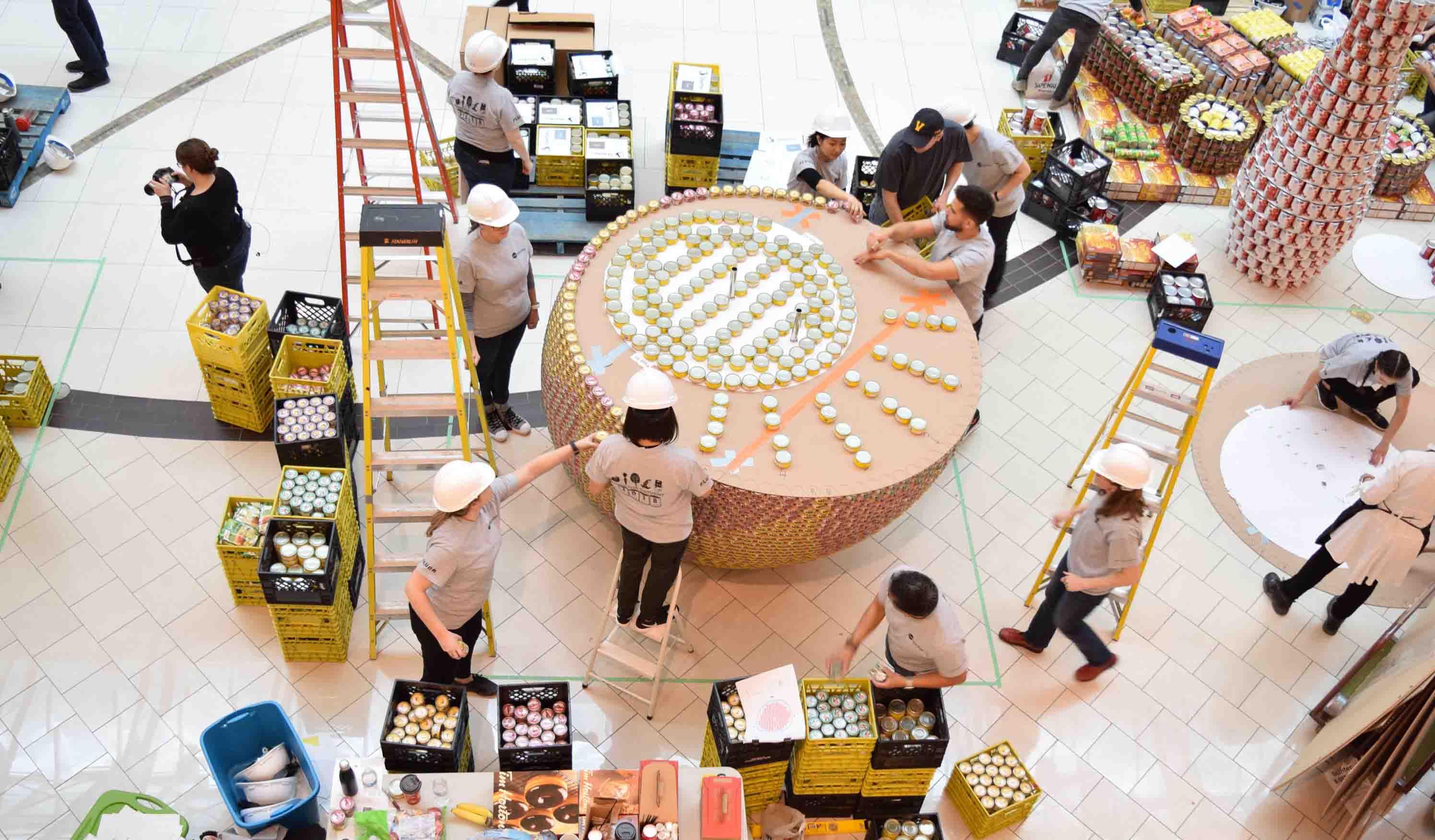 Recreating the largest Easter egg in the world out of cans