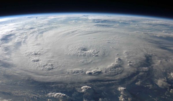 View of hurricane from space