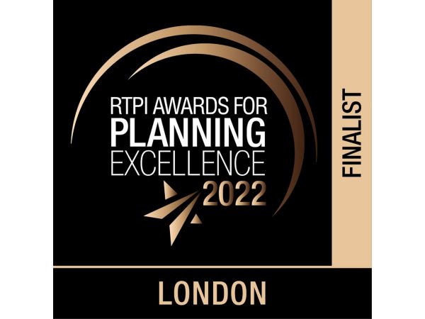 RTPI awards for planning excellence logo in black and gold