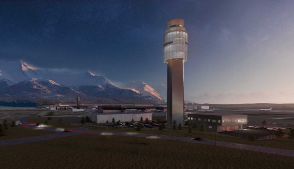 Rendering of new tower and terminal buildings