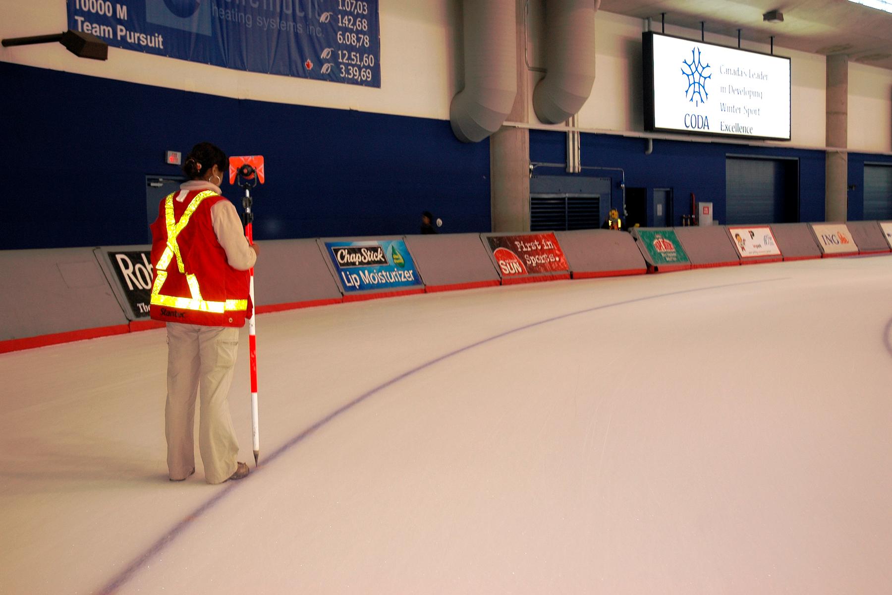 Olympic Speed Skating Oval Precision Survey