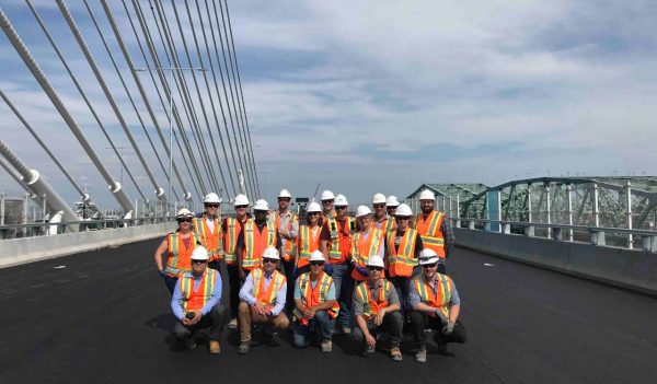 Project team on the bridge