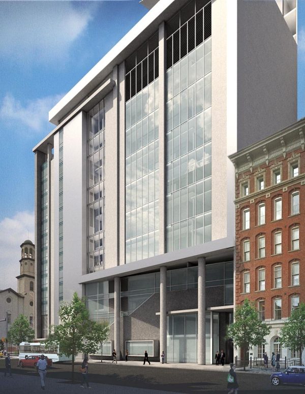 Exterior rendering of the new tower