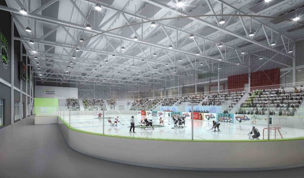 Rendering of hockey arena