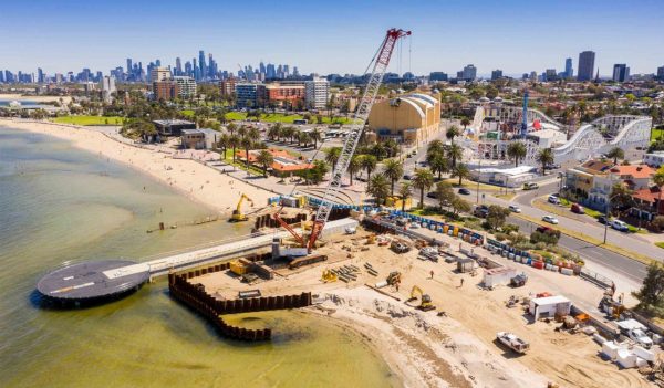 stormwater drain, St Kilda Beach, Melbourne, Australia