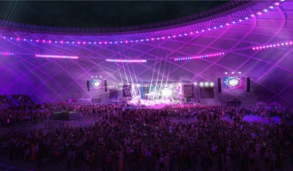 Evento notturno nella nuova Arena Sanremo