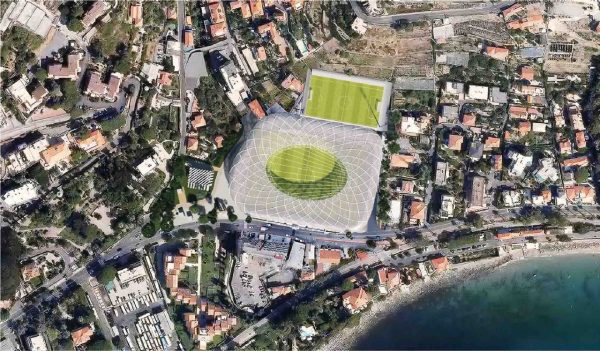 Vista aerea nuova Arena Sanremo