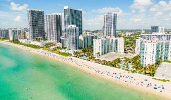 Aerial drone photo Hallandale Beach circa 2022