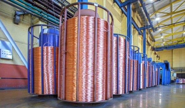 Coils of rolled copper wire