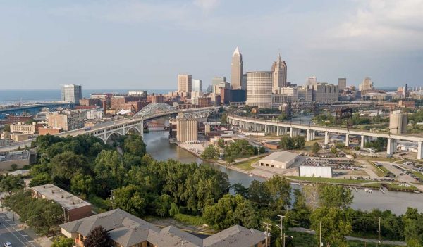 Aerial view of Cleveland, Ohio