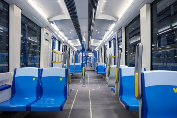 Interior of the metro car
